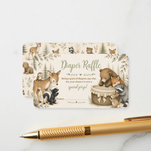 Little Explorer Diaper Raffle Ticket Enclosure Card