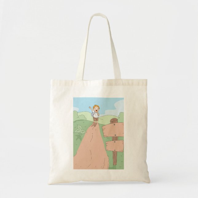 Little Explorer Hiking Adventure Tote Bag (Front)