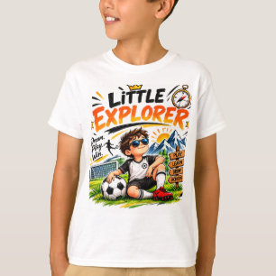 Little Explorer Kids Football Adventure T-shirt