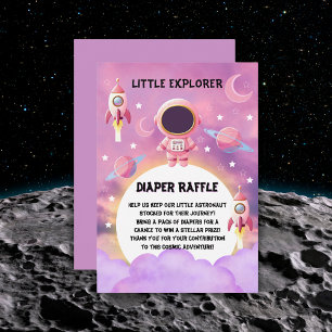 Little Explorer Modern Purple Baby Shower Enclosure Card