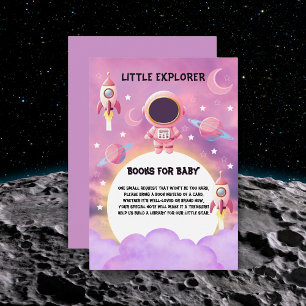 Little Explorer Modern Purple Baby Shower Enclosure Card
