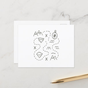 Little Explorer’s Treasure Map Postcard