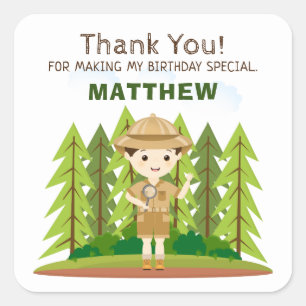 Little Explorer Square Sticker