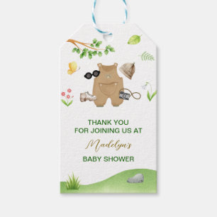 Little Explorer Woodland Forest Hiking Baby Shower Gift Tags