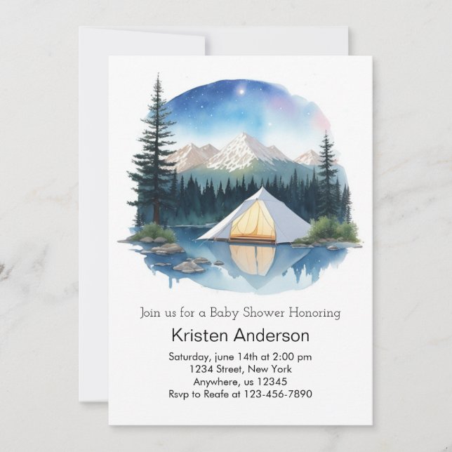 Little Explorer's Twilight Adventure Baby Shower Invitation (Front)