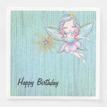 Little Fairies in Pink and Blue Birthday