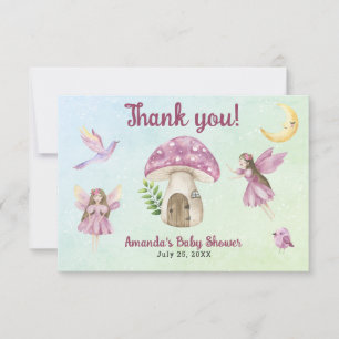 Little Fairy Baby Shower Thank you for coming  Card