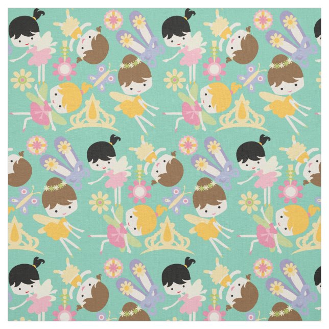 Little Fairy Ballerinas Fabric (Swatch)