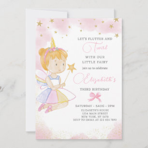 Little Fairy Birthday Invitation