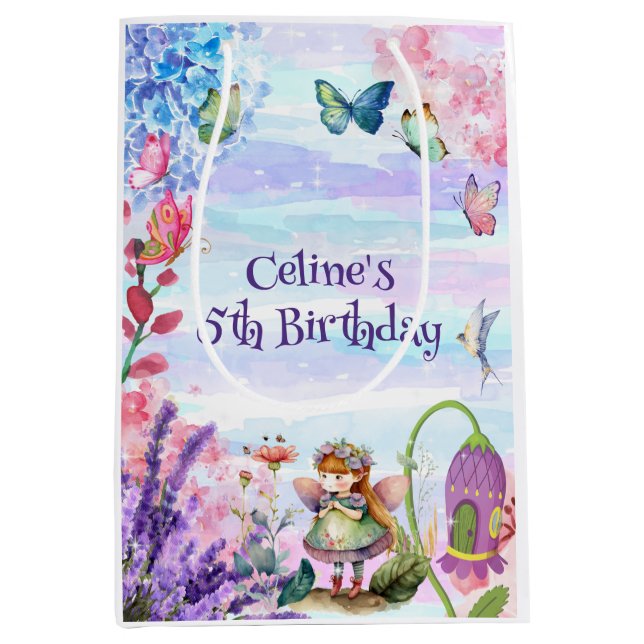 little fairy birthday Medium Gift Bag (Front)