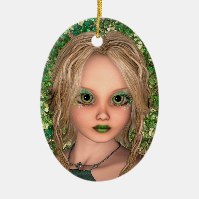 Little Fairy Ceramic Tree Decoration (Front)
