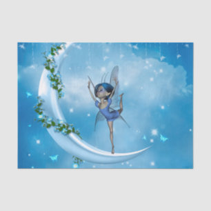 Little fairy dancing on the moon tissue paper
