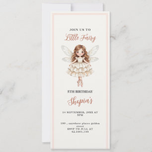 Little Fairy Dream birthday invitation
