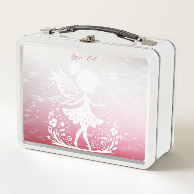 Little Fairy Floral Metal Lunch Box (Front)