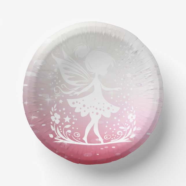Little Fairy Floral Paper Bowl Paper Plate (Front)