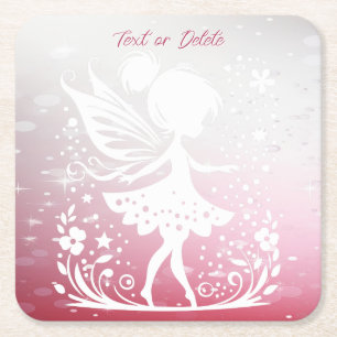 Little Fairy Floral Paper Coaster