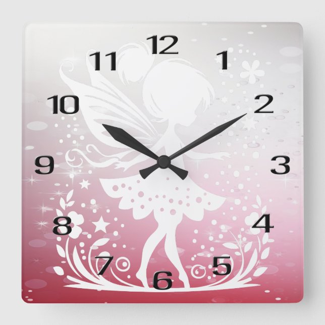 Little Fairy Floral Wall Clock (Front)