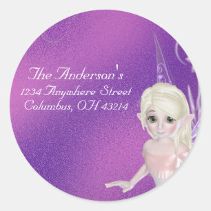 Little Fairy Girl Address Labels
