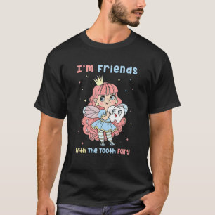 Little Fairy Girl Holding A Baby Tooth Cute Tooth T-Shirt