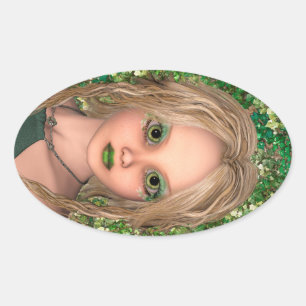 Little Fairy Oval Sticker