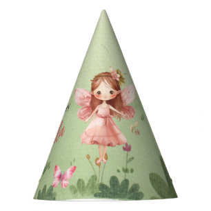 Little Fairy Pink Castle Butterfly Any Age Party Hat