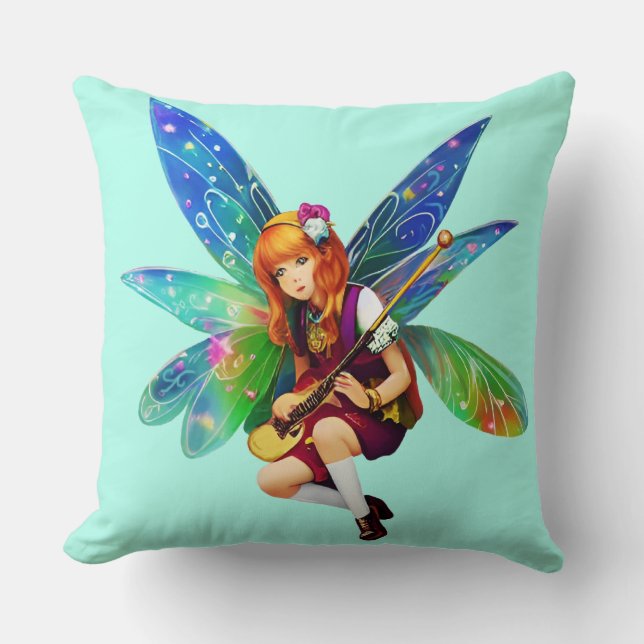 Little Fairy Playing Instrument Cushion (Front)