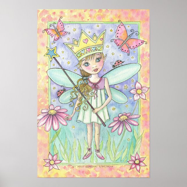 Little Fairy Princess Poster by Molly Harrison (Front)
