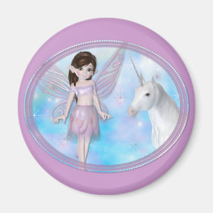 Little Fairy w/Unicorn Designs Magnet