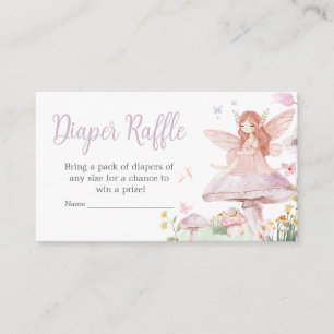 Little Fairy Whimsical Baby Shower Diaper Raffle Enclosure Card