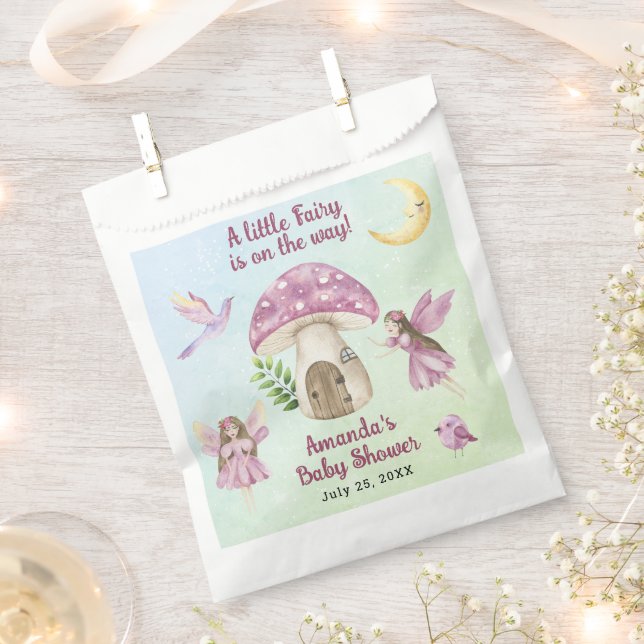 Little Fairy Whimsical Baby Shower Favour Bags (Clipped)