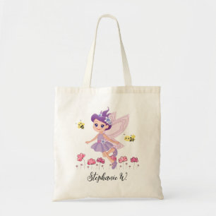 Little Fairy with Bee Friends Tote Bag