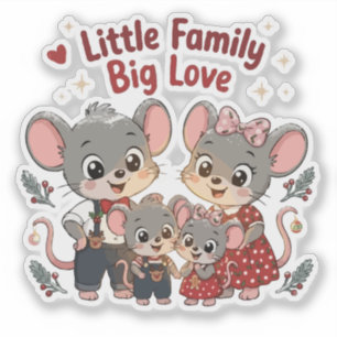 Little Family Big Love Cute Mouse