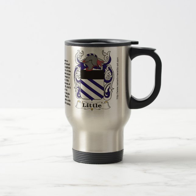 Little Family Coat of Arms on a Travel Mug (Right)