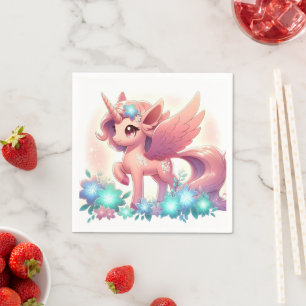 Little Fantasy Unicorn Baby Shower Napkin