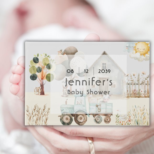 Little Farm Animal Baby Shower Neutral Guest Book  (Creator Uploaded)