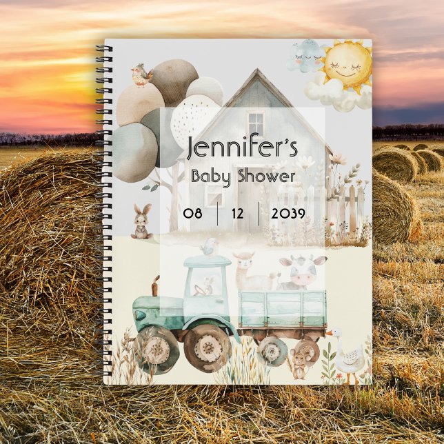 Little Farm Animal Baby Shower Neutral Guest Book  (Creator Uploaded)