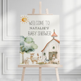 Little Farm Nursery Animals Baby Shower Foam Board