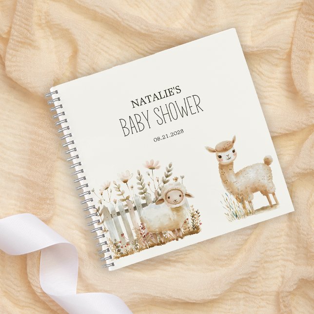 Little Farm Nursery Animals Baby Shower Guest Notebook (Creator Uploaded)