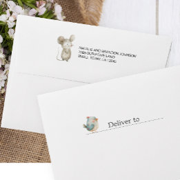 Little Farm Nursery Animals Baby Shower Invitation Envelope