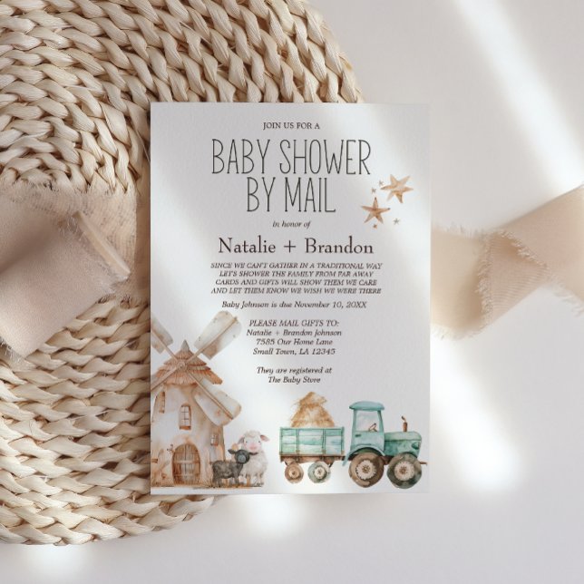 Little Farm Nursery Animals By Mail Baby Shower Invitation (Creator Uploaded)