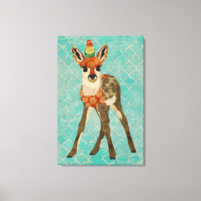Little Fawn & Bird Canvas (Front)
