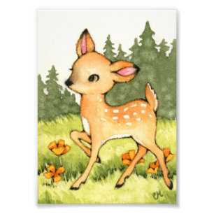 Little Fawn - Cute Deer Art Photo Print