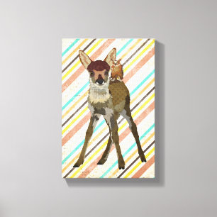 LITTLE FAWN & OWL Canvas Print