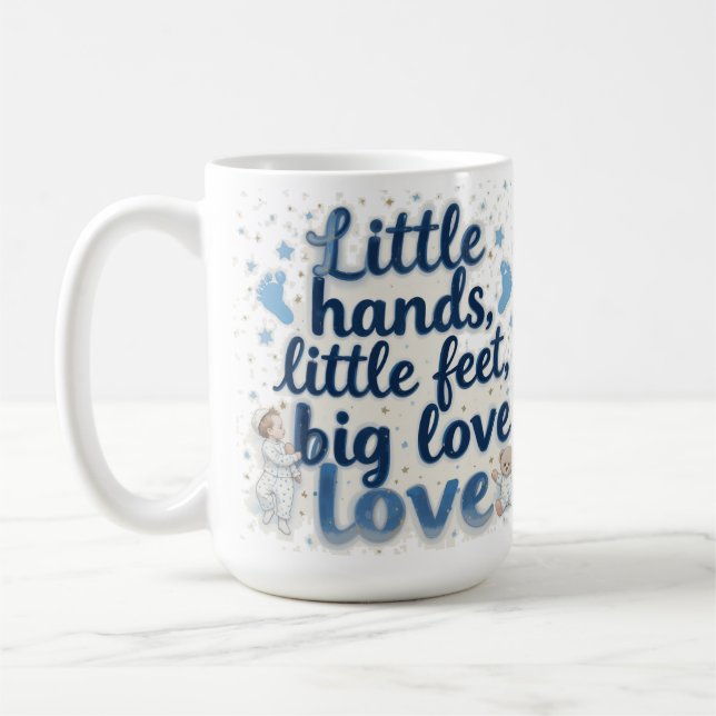 Little feet baby shower  coffee mug (Left)