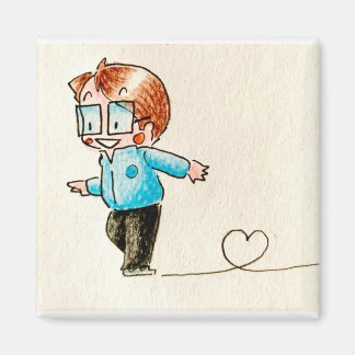 Little figure skating magnet