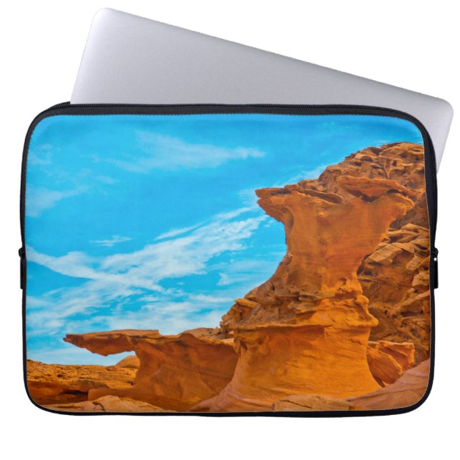 Little Finland Red Rock Sculptures Laptop Sleeve (Front)