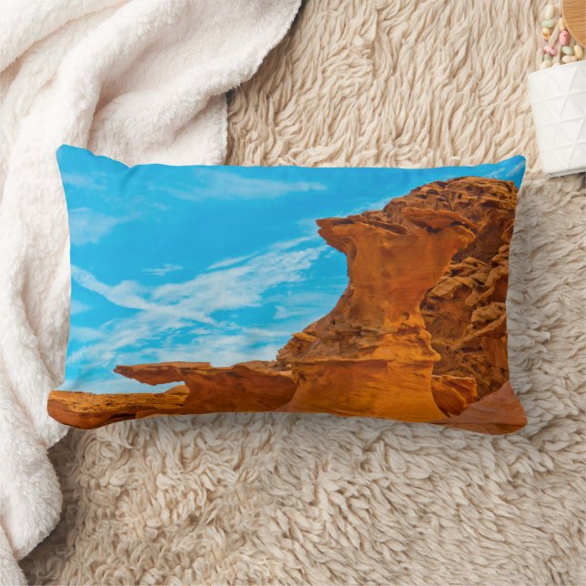 Little Finland Red Rock Sculptures Lumbar Cushion (Blanket)