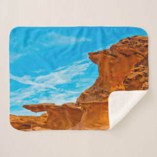 Little Finland Red Rock Sculptures Sherpa Blanket
