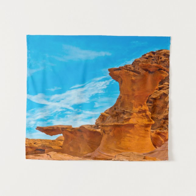 Little Finland Red Rock Sculptures Tapestry (Front (Horizontal))