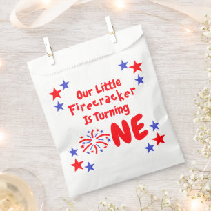 Little Firecracker 1st Birthday Favour Bags